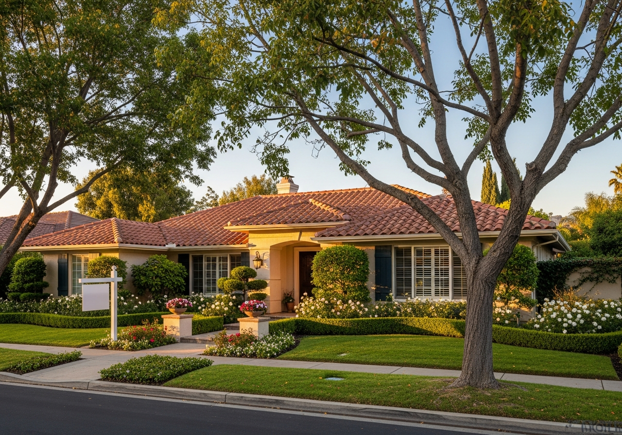 Established California home with mature landscaping
